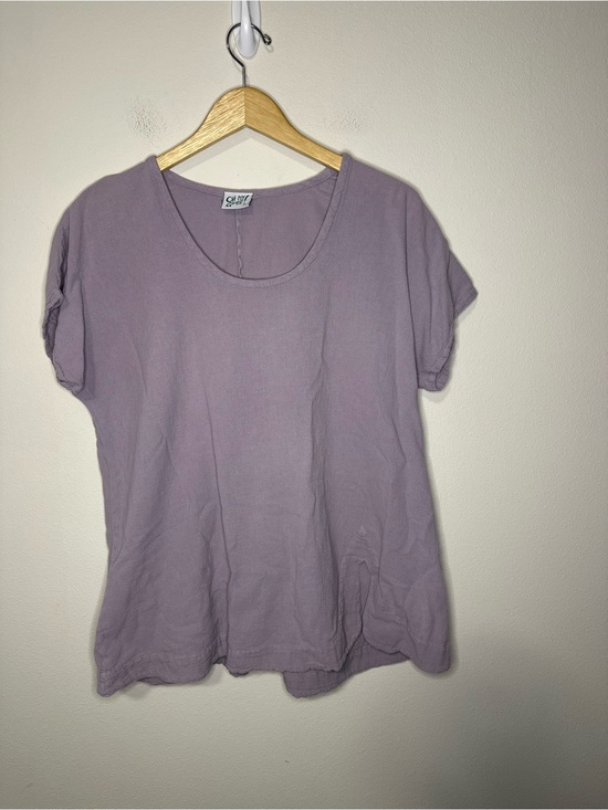 Oh My Gauze! Tops - Oh My Gauze! Lilac purple scoopneck oversized 100% cotton top size 2 (L/XL)